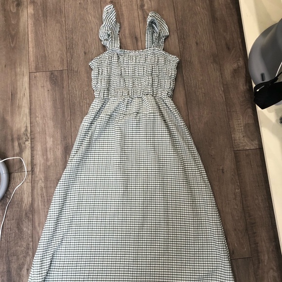 Old Navy Green and White Striped Dress - Picture 2 of 4